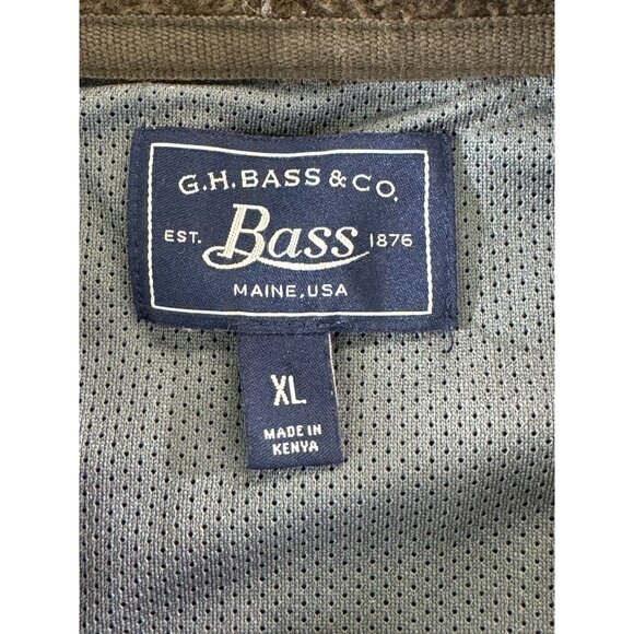 GH Bass and Co Mens Xlarge Brown pullover hoodie Fleece Sweatshirt - Picture 3 of 16